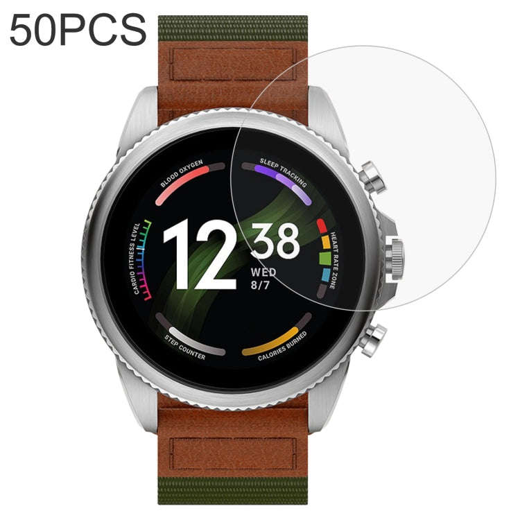 50 PCS 0.26mm 2.5D 9H Tempered Glass Film Watch Screen Protector For Fossil Gen 6