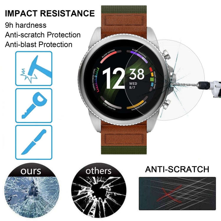 50 PCS 0.26mm 2.5D 9H Tempered Glass Film Watch Screen Protector For Fossil Gen 6
