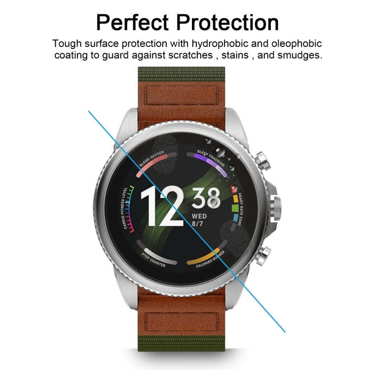 50 PCS 0.26mm 2.5D 9H Tempered Glass Film Watch Screen Protector For Fossil Gen 6