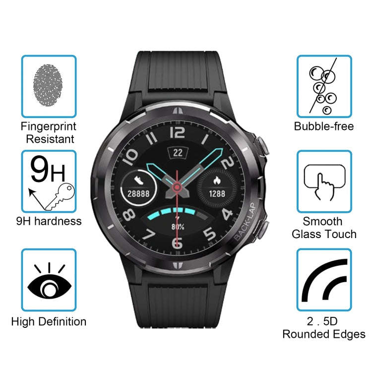50 PCS 0.26mm 2.5D 9H Tempered Glass Film Watch Screen Protector For UMIDIGI Uwatch GT