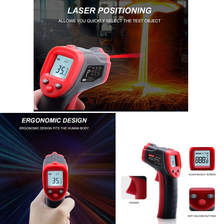 Wintact WT319B -50-550 Celsius LCD Display Infrared Thermometer, Battery Not Included