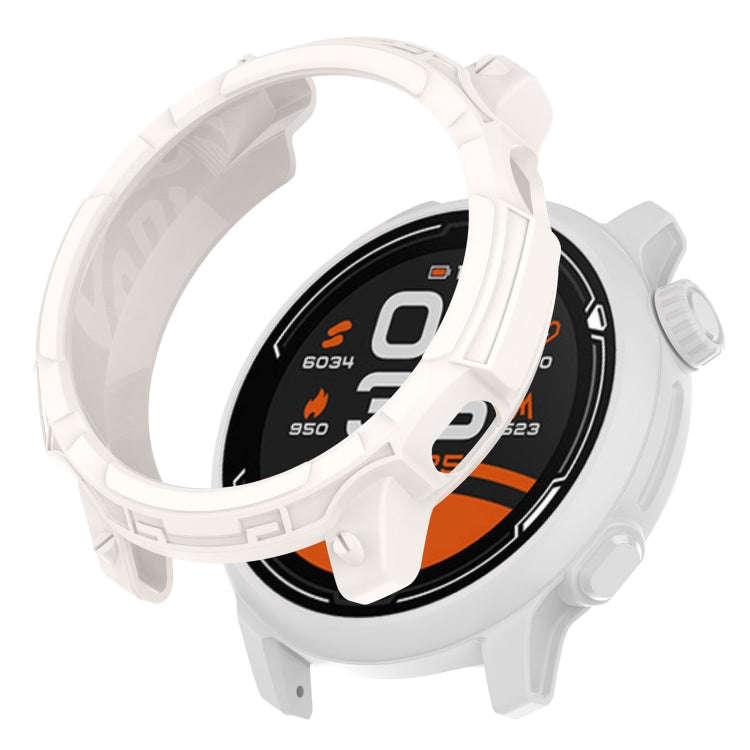 For COROS Pace 2 Armor Hollow TPU Watch Case(Ivory White)