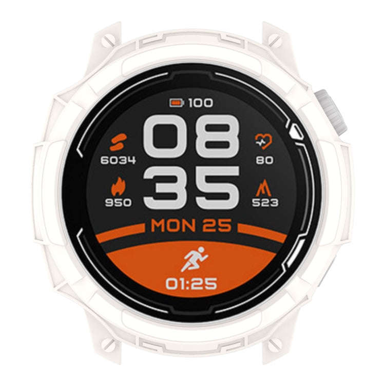 For COROS Pace 2 Armor Hollow TPU Watch Case(Ivory White)
