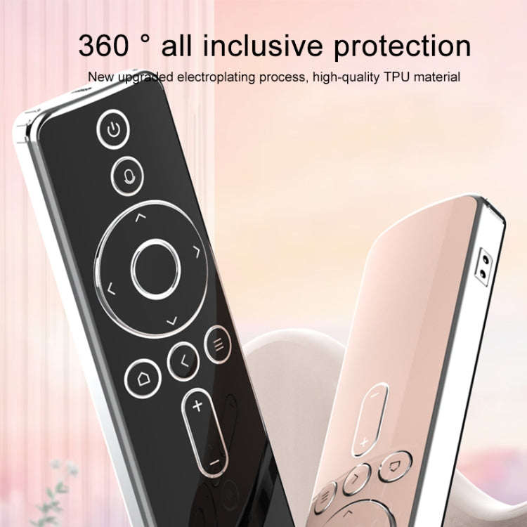 Remote Control TPU Protective Case For Xiaomi Double Button with Voice Button(Pink)