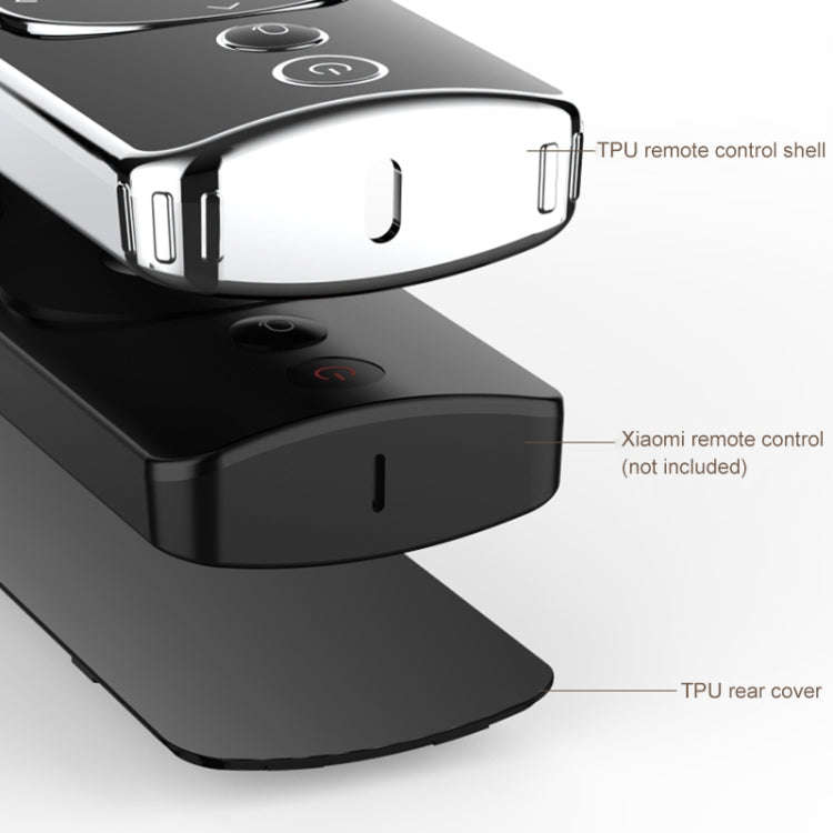 Remote Control TPU Protective Case For Xiaomi Double Button with Voice Button(Black)