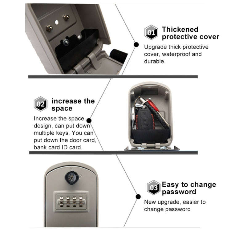 G11 Punch-free Double Key Storage Box(Grey)