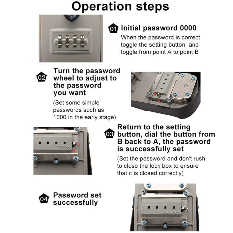 G11 Punch-free Double Key Storage Box(Grey)
