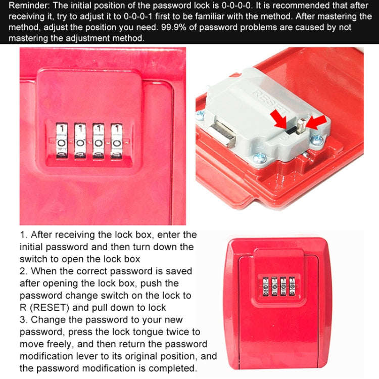 G12 Nail Free Installation Password Key Storage Box(Blue)