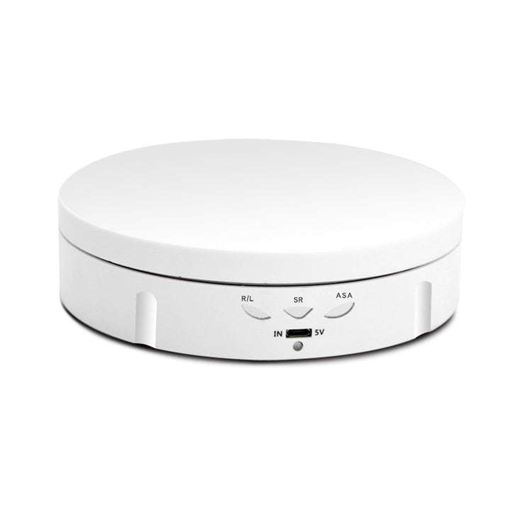 14.6cm Remote USB Electric Rotating Turntable Display Stand, Load: 10kg(White)