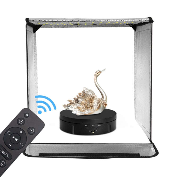 14.6cm Remote USB Electric Rotating Turntable Display Stand, Load: 10kg(Black)