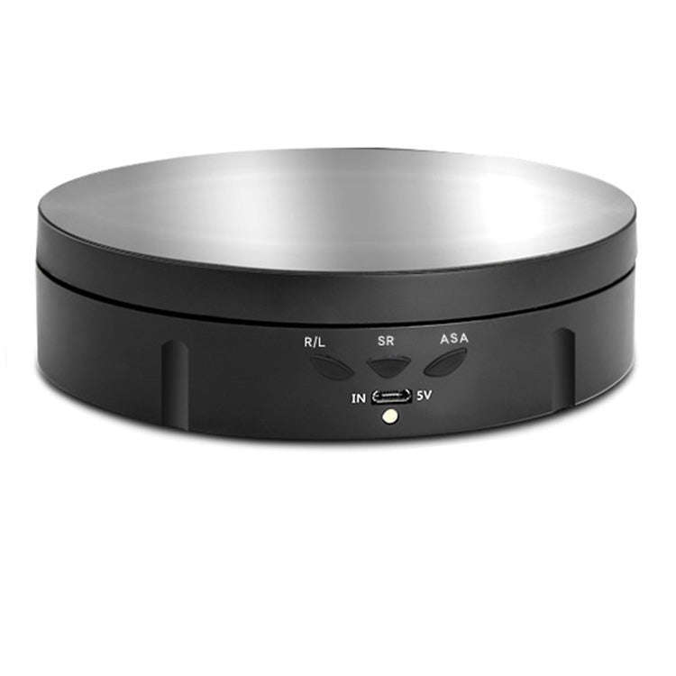 14.6cm Remote Mirror USB Electric Rotating Turntable Display Stand, Load: 10kg(Black)