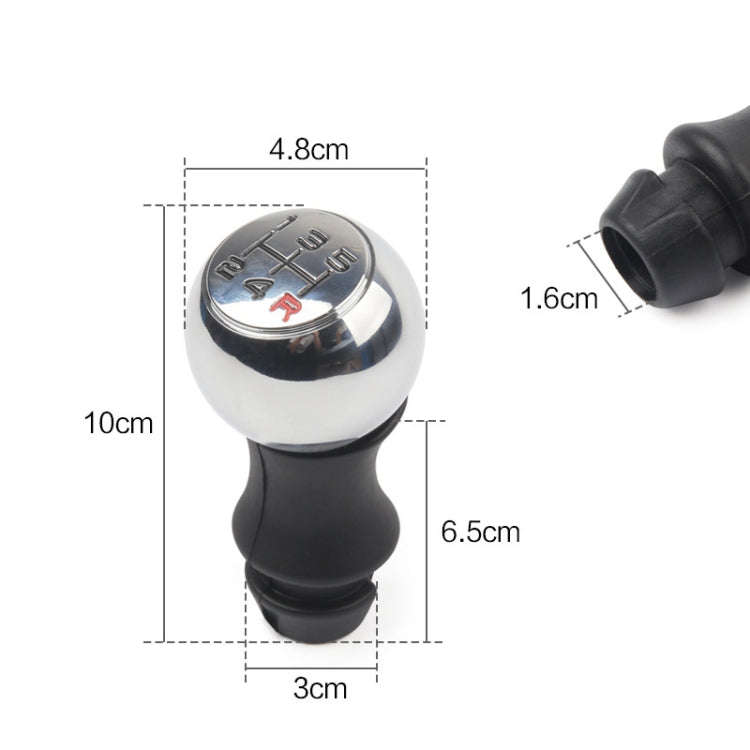 MR-9017 Car Modified Gear Stick Shift Knob Head for Peugeot, Style:5 Speed (Black)