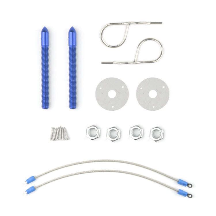 Car Universal Pull Wire Hood Lock(Blue)