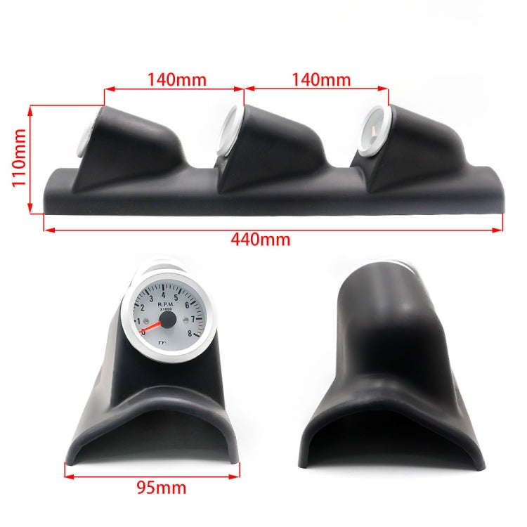 Car Modified 3 in 1 Tachometer Water Temperature Gauge Oil Pressure Gauge, with Left-hand Drive T...