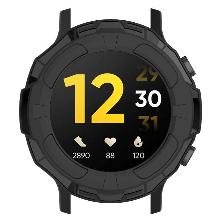 For Realme watch S RMA207 Armor Hollow TPU Watch Case(Black)