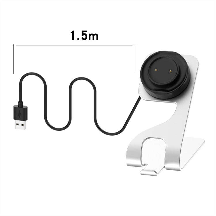 For Amazfit Bip 3 Aluminum Alloy Watch Charger Holder(Silver)
