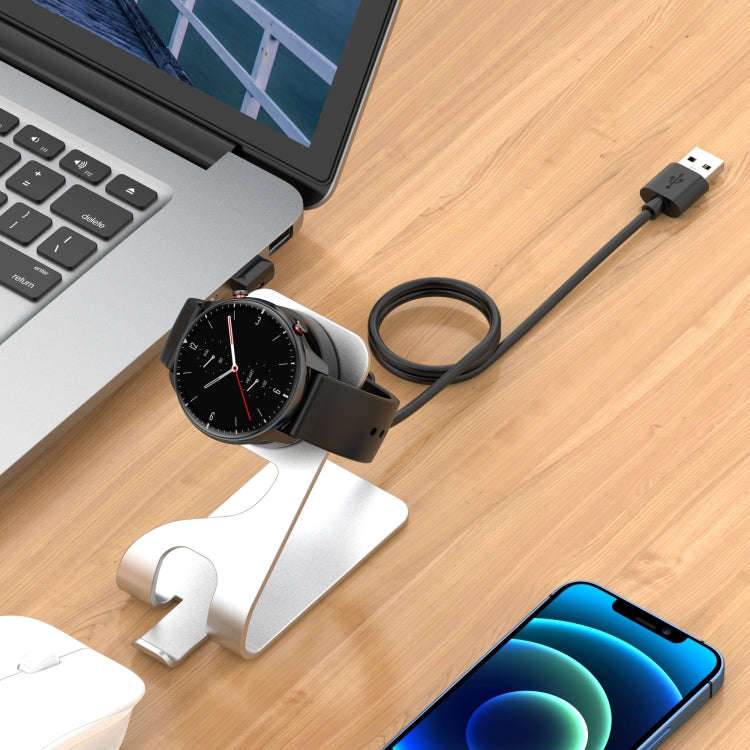 For Amazfit Bip 3 Aluminum Alloy Watch Charger Holder(Silver)