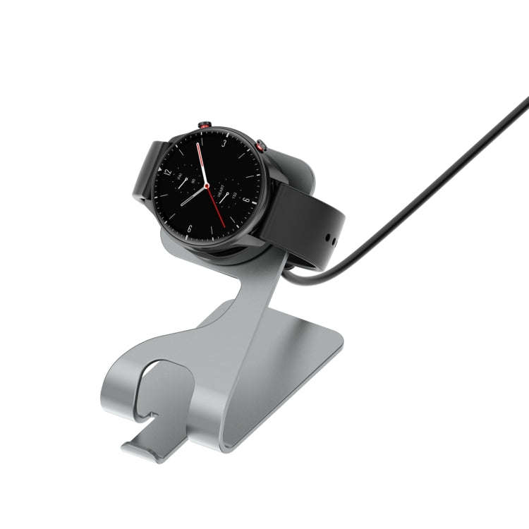 For Amazfit Bip 3 Aluminum Alloy Watch Charger Holder(Space Grey)