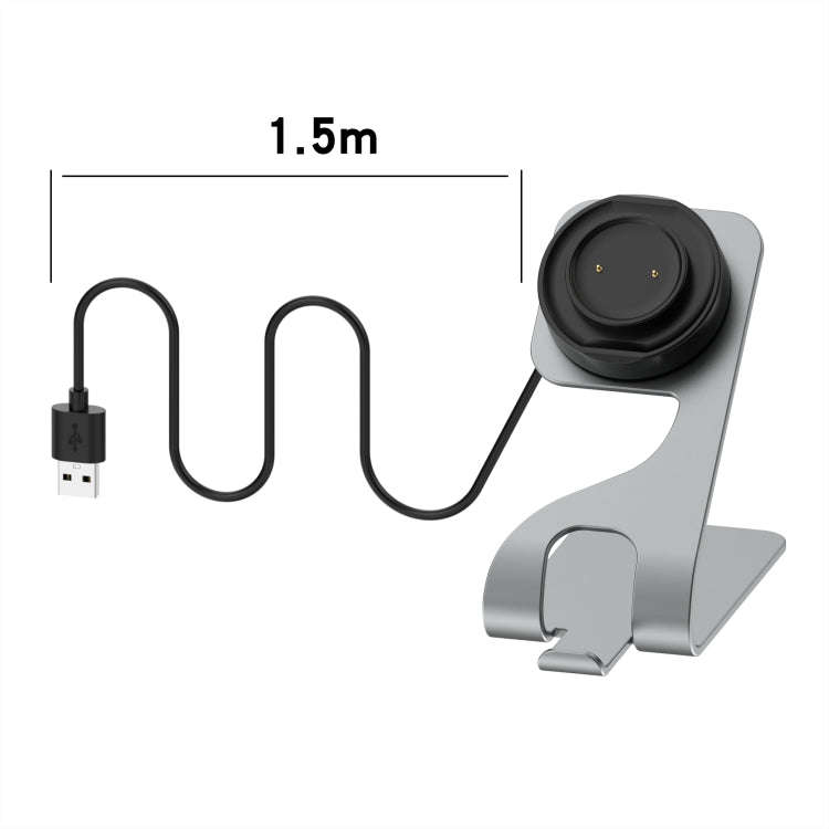 For Amazfit Bip 3 Aluminum Alloy Watch Charger Holder(Space Grey)