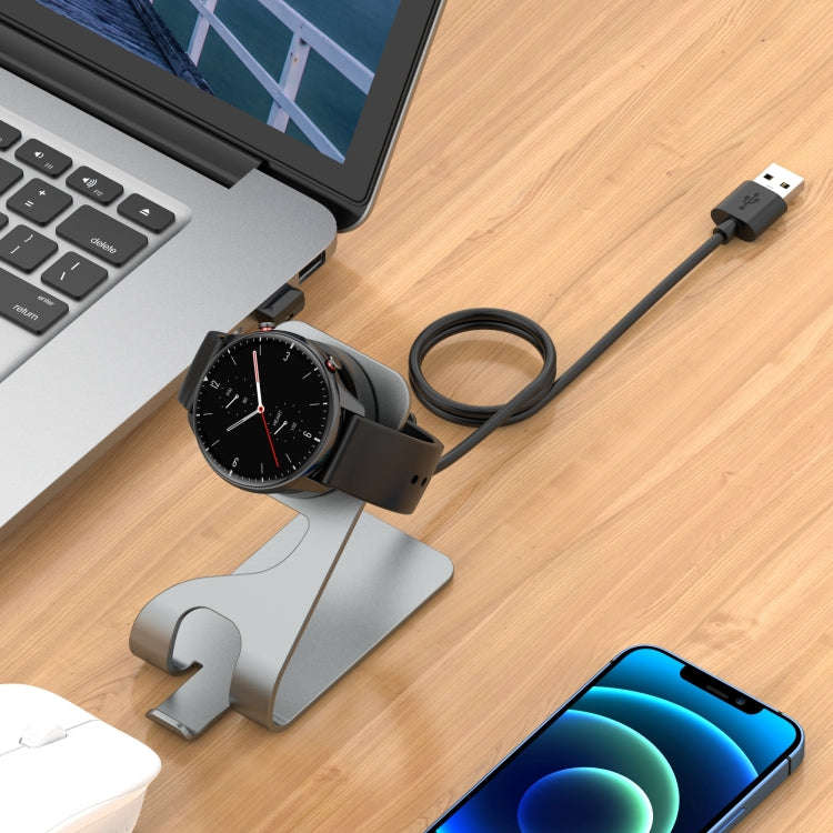 For Amazfit Bip 3 Aluminum Alloy Watch Charger Holder(Space Grey)