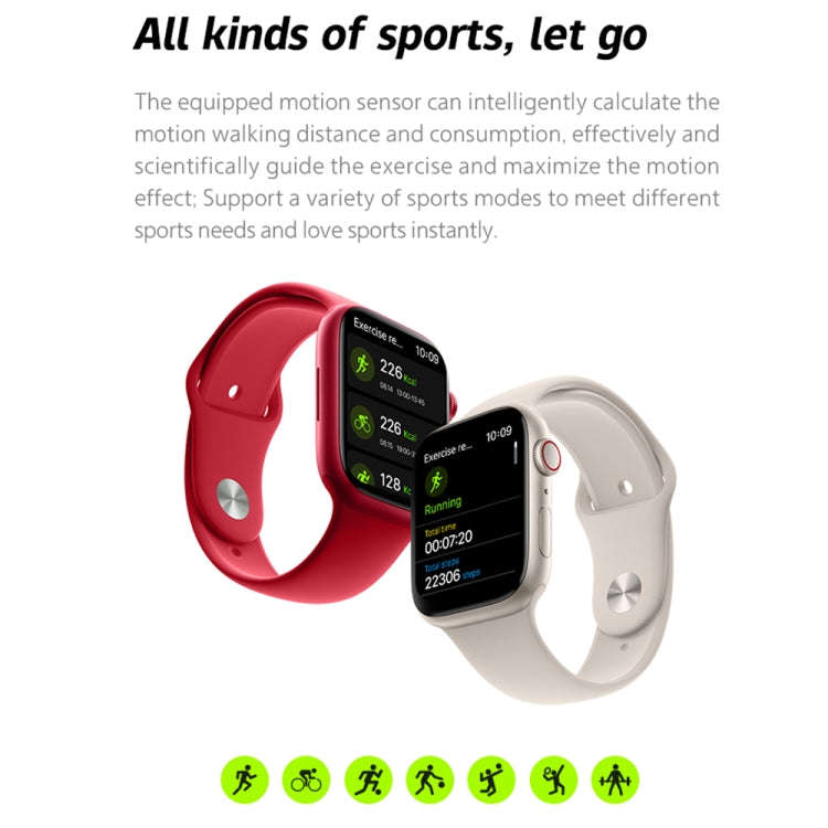 W17 Pro Max 1.9 inch Bluetooth Call Message Reminder Silicone Smart Watch(White)