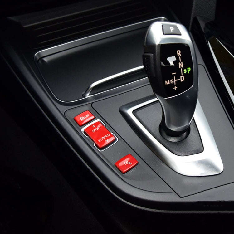 Car Gear Button Set for BMW 1 Series F20 2012-2018,Left and Right Drive(Red)