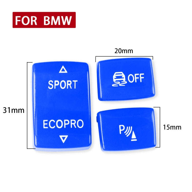 Car Gear Button Set for BMW 1 Series F20 2012-2018,Left and Right Drive(Blue)