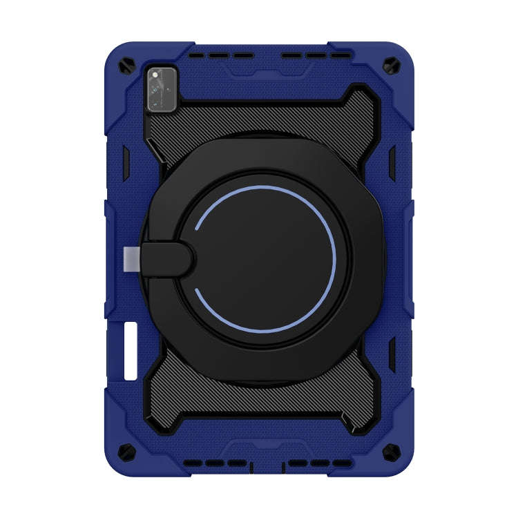 For Huawei MatePad Pro 12.6 2021 Armor Contrast Color Silicone + PC Tablet Case(Navy Blue)
