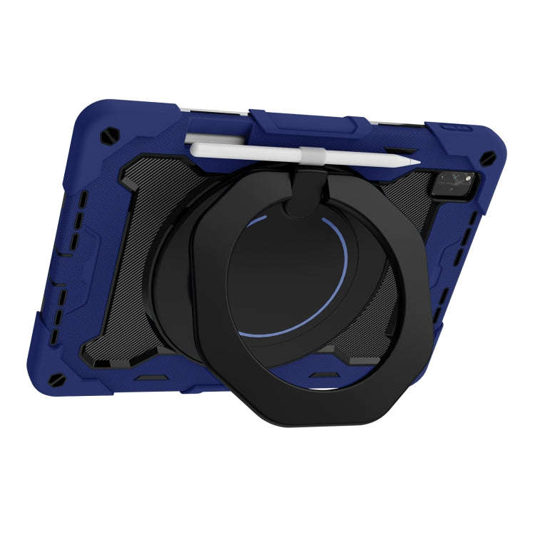 For Huawei MatePad Pro 12.6 2021 Armor Contrast Color Silicone + PC Tablet Case(Navy Blue)