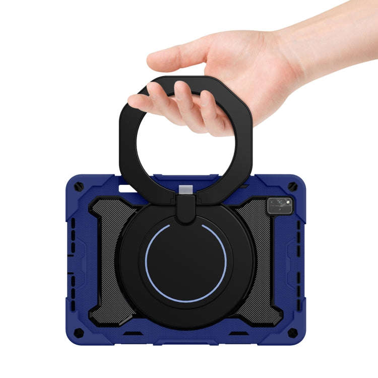 For Huawei MatePad Pro 12.6 2021 Armor Contrast Color Silicone + PC Tablet Case(Navy Blue)