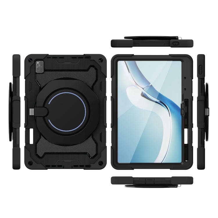 For Huawei MatePad Pro 12.6 2021 Armor Contrast Color Silicone + PC Tablet Case(Black)