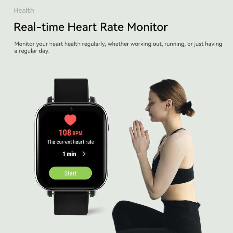 ROGBID KING 1.75 inch Screen 4G LTE Smart Watch Android 9.1OS 4GB+128GB(Black)