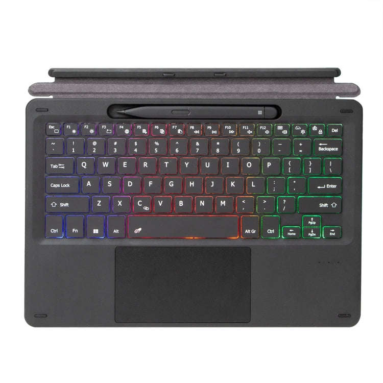 For Microsoft Surface Pro 8/Pro X KF17S Tri-color Backlit Touch Bluetooth Keyboard
