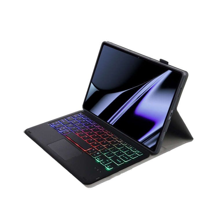 OP11-AS Lambskin Texture Ultra-thin Bluetooth Keyboard Leather Case with Touchpad & Backlight For...