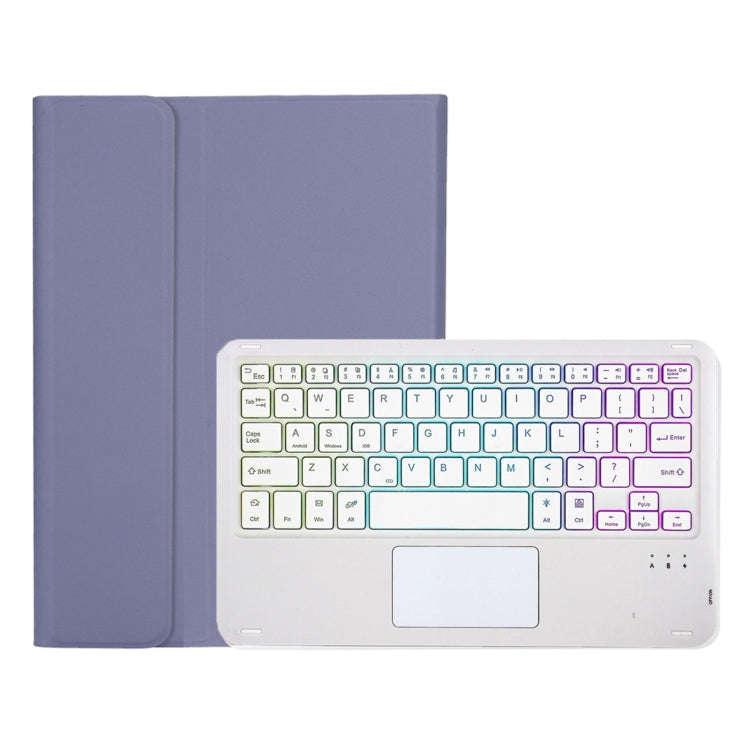 OP11-AS Lambskin Texture Ultra-thin Bluetooth Keyboard Leather Case with Touchpad & Backlight For...