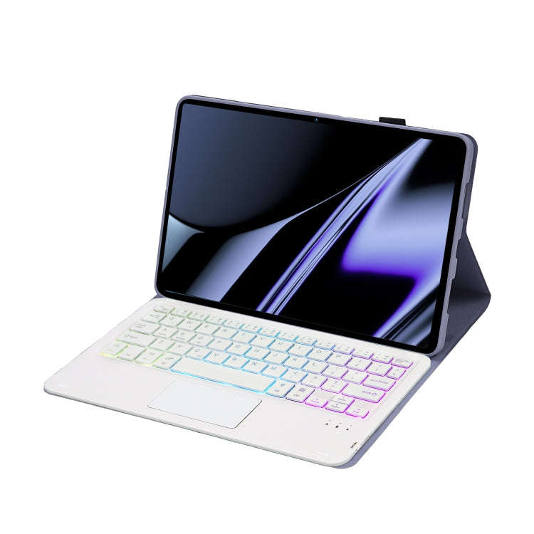 OP11-AS Lambskin Texture Ultra-thin Bluetooth Keyboard Leather Case with Touchpad & Backlight For...