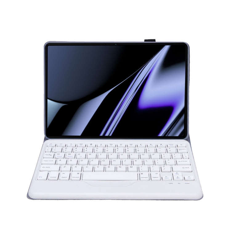 OP11-B Lambskin Texture Ultra-thin Bluetooth Keyboard Leather Case For OPPO Pad 11 inch(Purple)