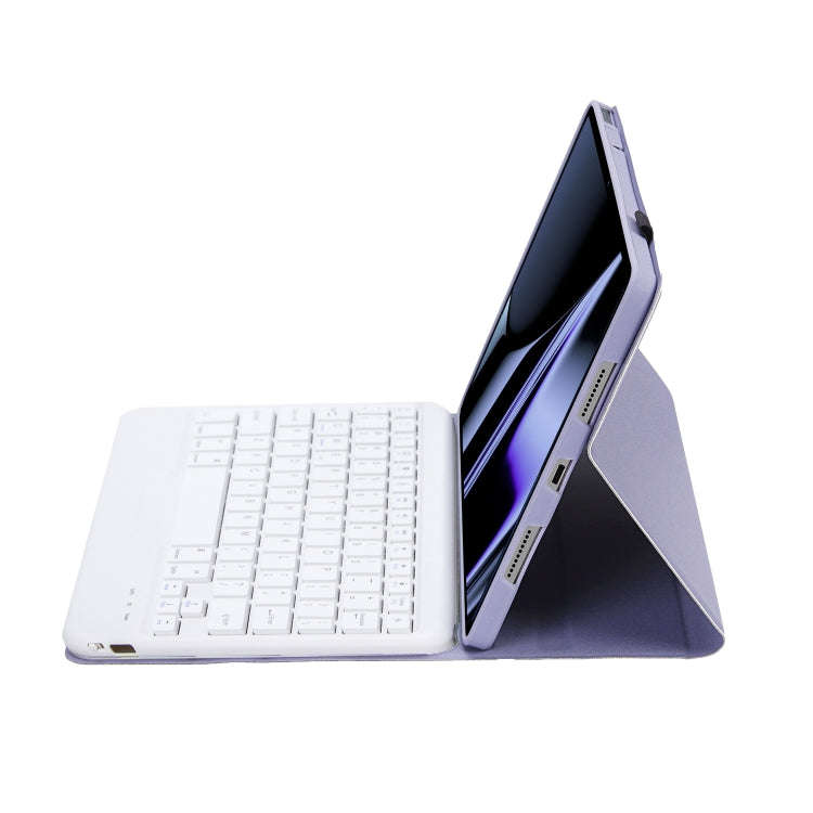 OP11-B Lambskin Texture Ultra-thin Bluetooth Keyboard Leather Case For OPPO Pad 11 inch(Purple)