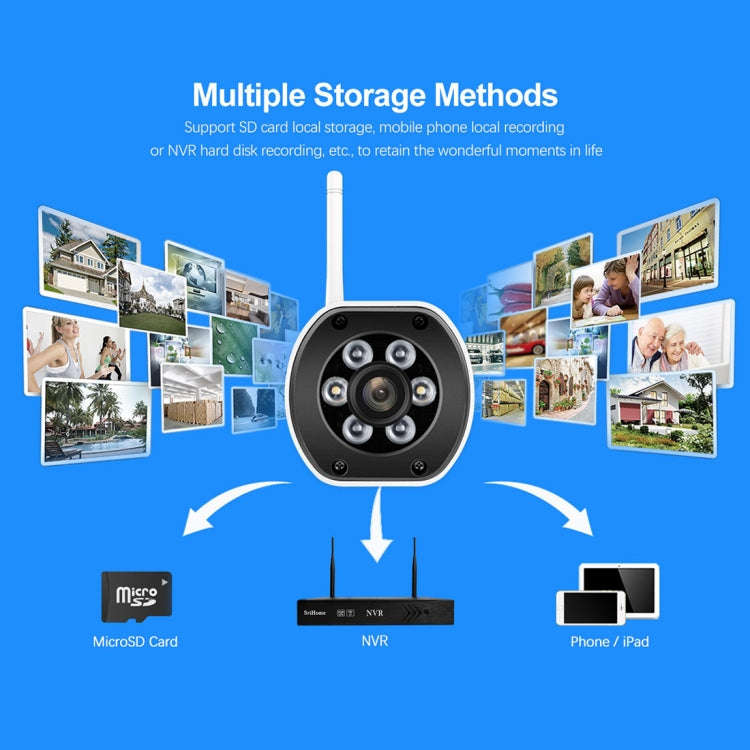 SriHome SH034 5.0MP Mini Dual 2.4 / 5G WiFi Outdoor IP66 Waterproof Video Surveillance Color Nigh...