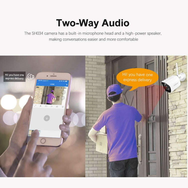 SriHome SH034 5.0MP Mini Dual 2.4 / 5G WiFi Outdoor IP66 Waterproof Video Surveillance Color Nigh...