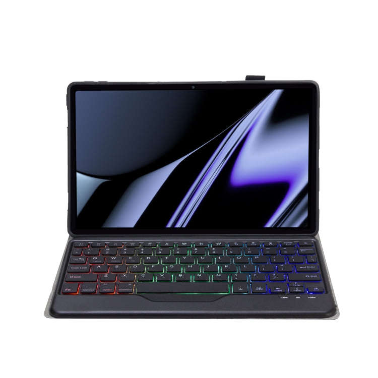 OP11-BS Lambskin Texture Ultra-thin Bluetooth Keyboard Leather Case with Backlight For OPPO Pad 1...