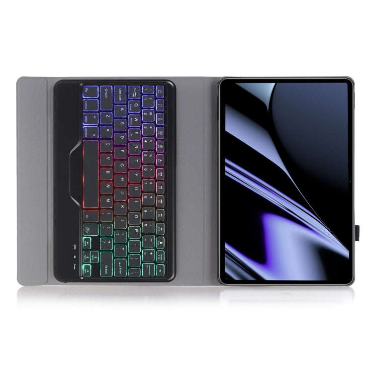OP11-BS Lambskin Texture Ultra-thin Bluetooth Keyboard Leather Case with Backlight For OPPO Pad 1...
