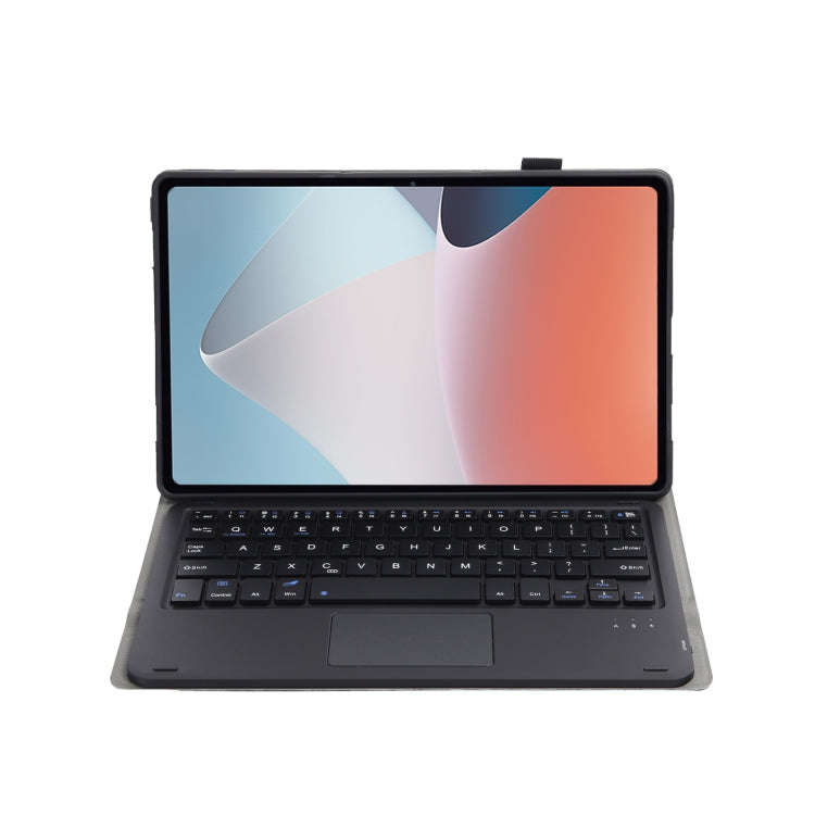 OP12-A Lambskin Texture Ultra-thin Bluetooth Keyboard Leather Case with Touchpad For OPPO Pad Air...