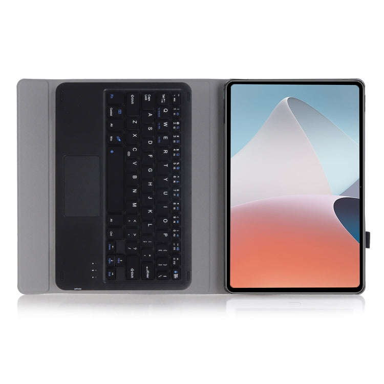 OP12-A Lambskin Texture Ultra-thin Bluetooth Keyboard Leather Case with Touchpad For OPPO Pad Air...