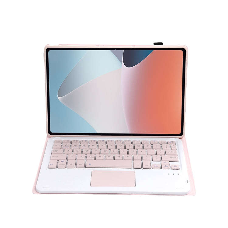 OP12-A Lambskin Texture Ultra-thin Bluetooth Keyboard Leather Case with Touchpad For OPPO Pad Air...