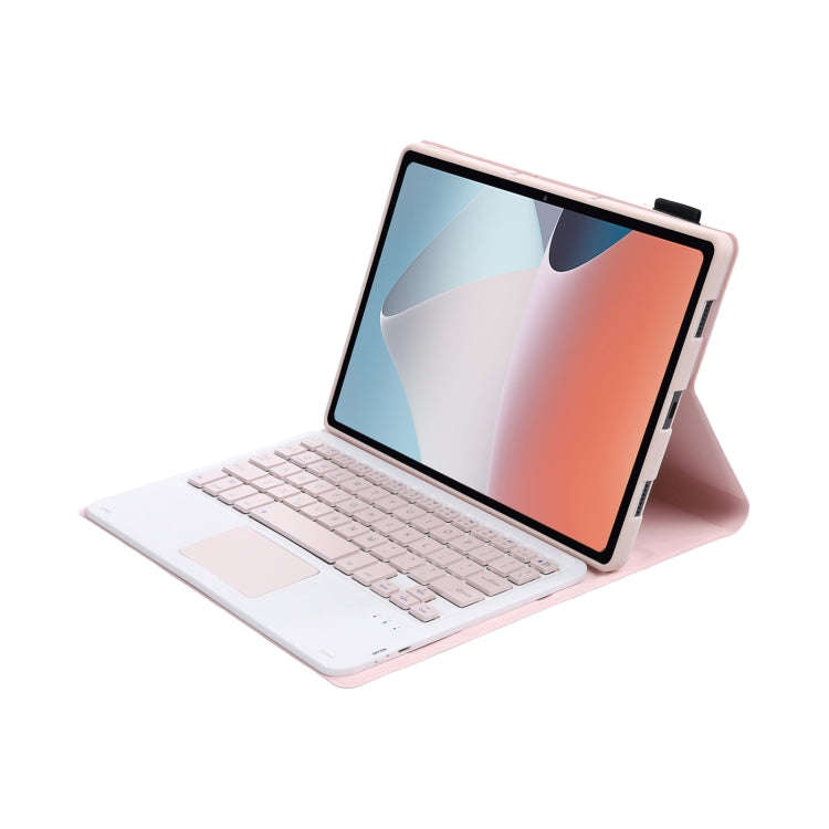 OP12-A Lambskin Texture Ultra-thin Bluetooth Keyboard Leather Case with Touchpad For OPPO Pad Air...