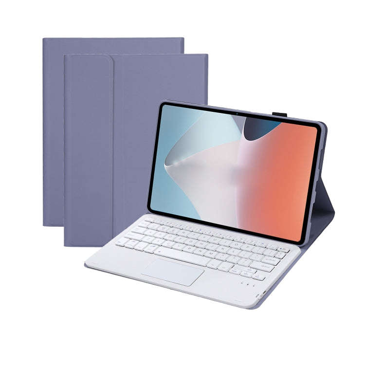 OP12-A Lambskin Texture Ultra-thin Bluetooth Keyboard Leather Case with Touchpad For OPPO Pad Air...