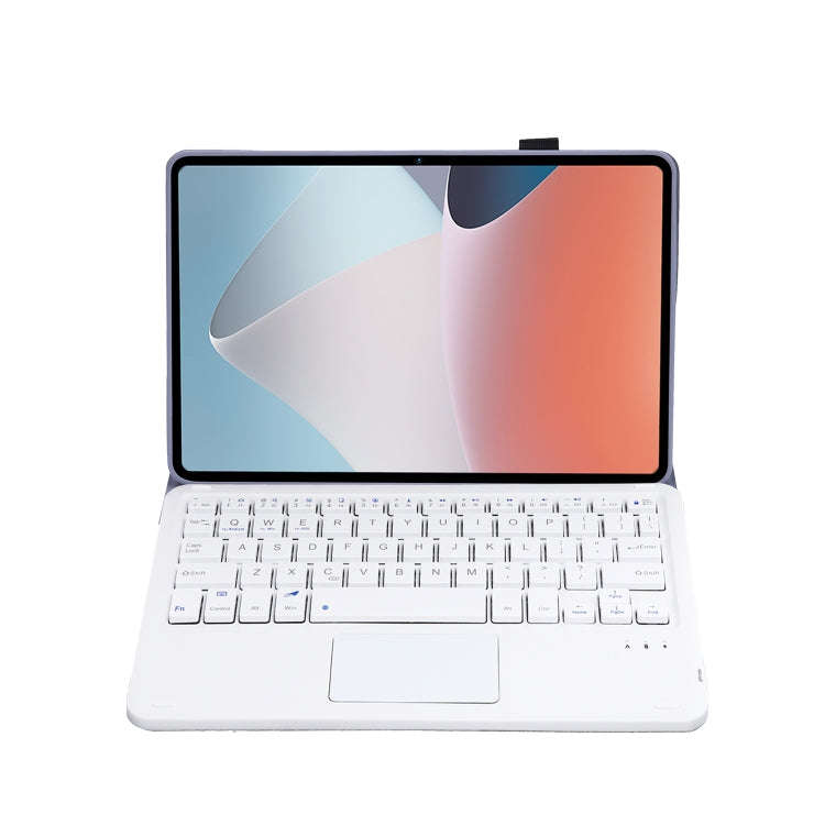 OP12-A Lambskin Texture Ultra-thin Bluetooth Keyboard Leather Case with Touchpad For OPPO Pad Air...