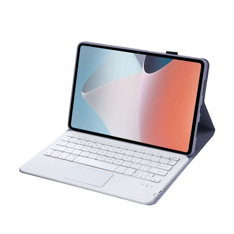 OP12-A Lambskin Texture Ultra-thin Bluetooth Keyboard Leather Case with Touchpad For OPPO Pad Air...