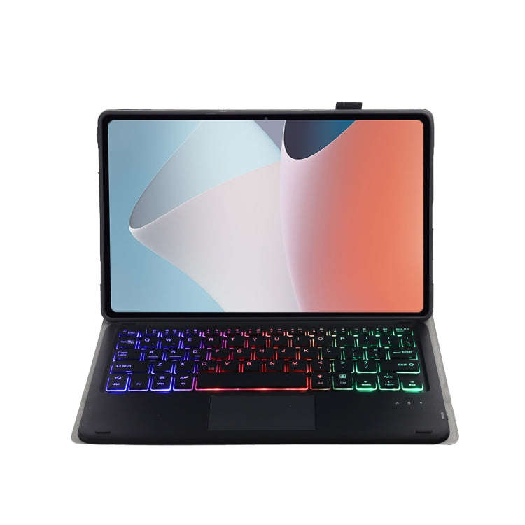 OP12-AS Lambskin Texture Ultra-thin Bluetooth Keyboard Leather Case with Touchpad & Backlight For...